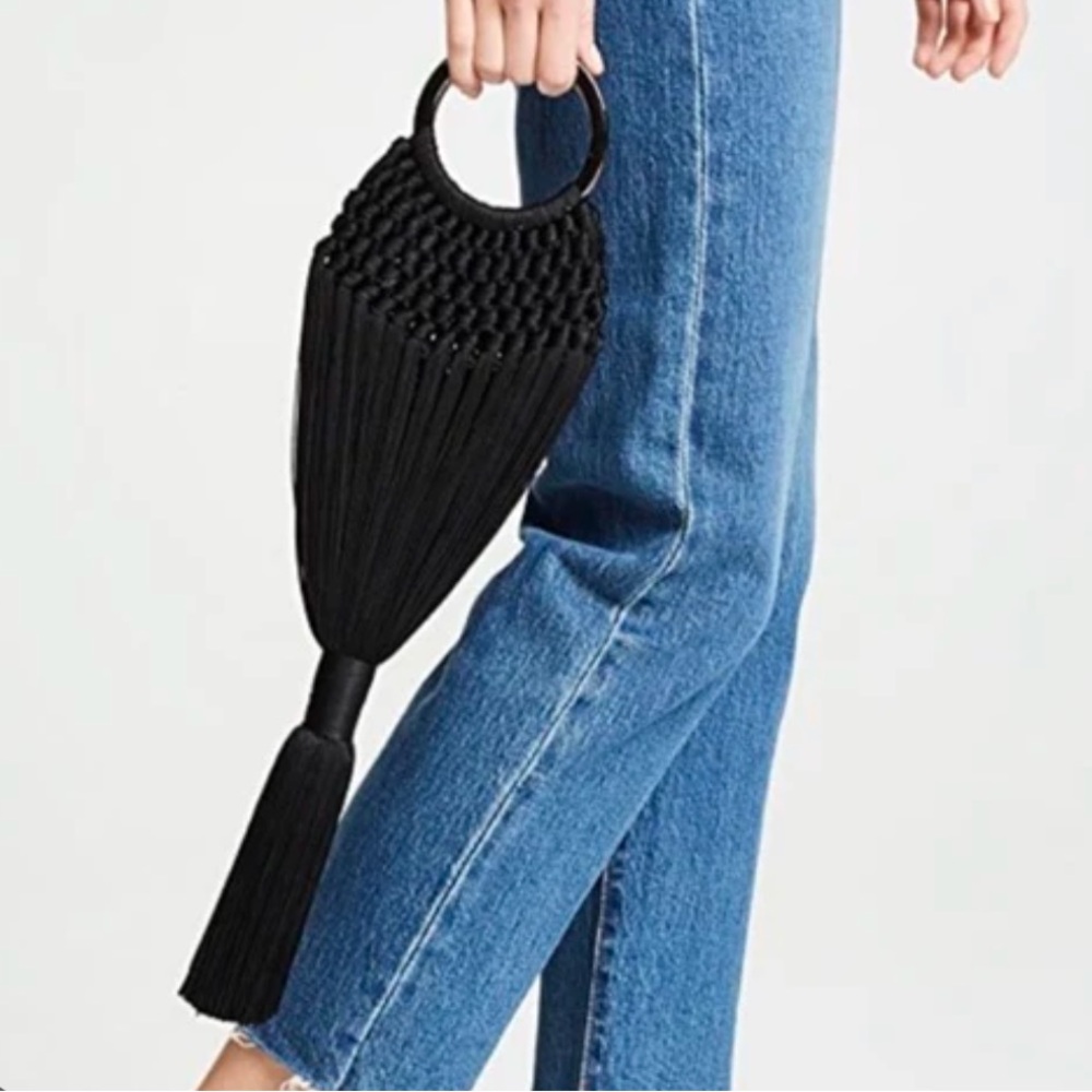 BLACK CULT GAIA ANGELOU BRAIDED TASSEL BAG, perfect condition